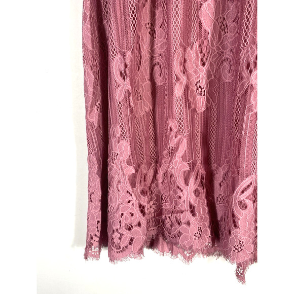 Xhilaration Tunic Tank Top Pink Lace Crochet XL Romantic Soft Girl Feminine Core - Picture 9 of 14